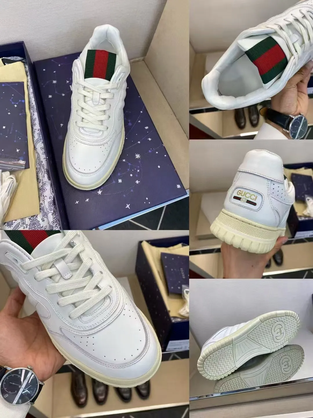Factory price: 420💰Gucci new men's shoes GUCCI [Lightning] latest shoes are shipped. Original quality, fashionable, made of special materials, sheepskin lining, brand new packaging. The foot feels super comfortable and the workmanship is impeccable. Size: Men's 38-44, customized 45